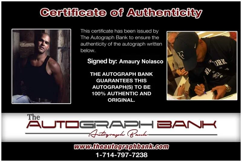 Amaury Nolasco — Amaury Nolasco signed celebrity 8x10 photo W/Cert Autograph 0020, изображение 2