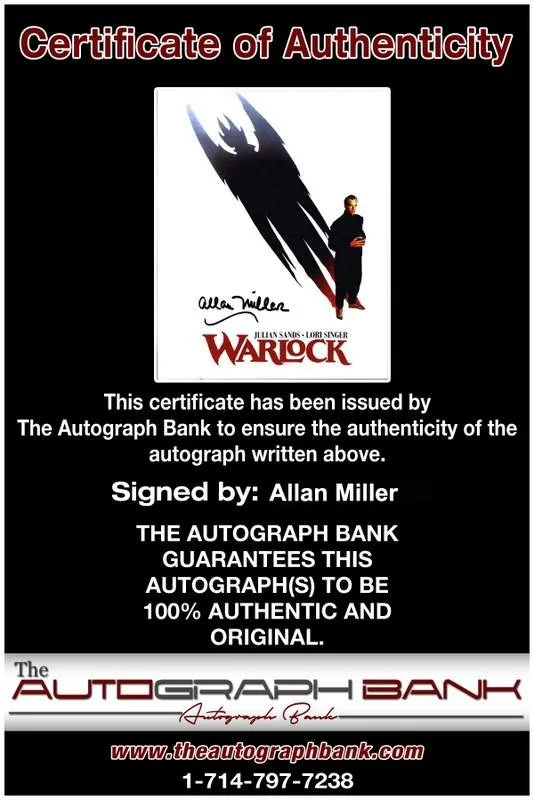 Allan Miller — Allan Miller signed celebrity 8x10 photo W/Cert Autograph 0016, image 2
