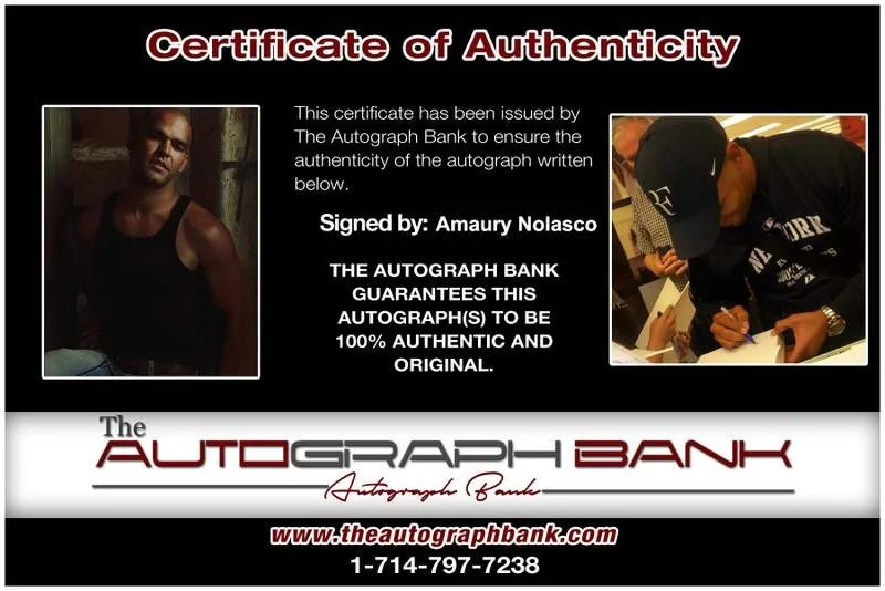Amaury Nolasco — Amaury Nolasco signed celebrity 8x10 photo W/Cert Autograph 0024, изображение 2