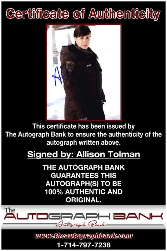 Allison Tolman — Allison Tolman authentic signed celebrity 8x10 photo W/Cert Autographed A0007, изображение 2
