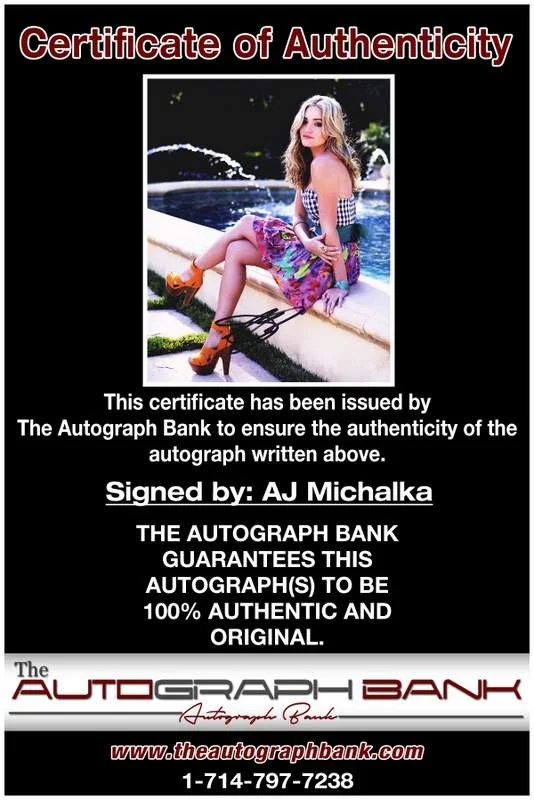 Aj Michalka — Aj Michalka authentic signed celebrity 8x10 photo W/Cert Autographed A0006, изображение 2