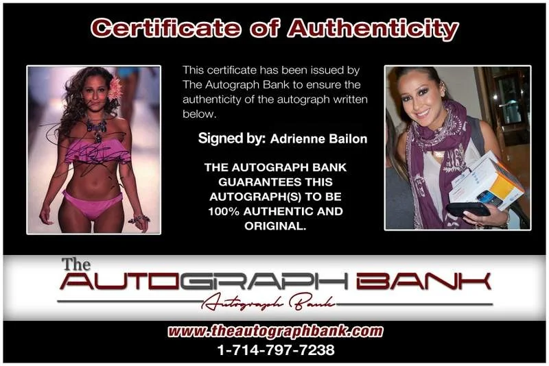 Adrienne Bailon — Adrienne Bailon signed celebrity 8x10 photo W/Cert Autograph 0011, изображение 2