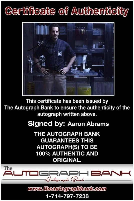 Aaron Abrams — Aaron Abrams signed celebrity 8x10 photo W/Cert Autograph 0002, изображение 2