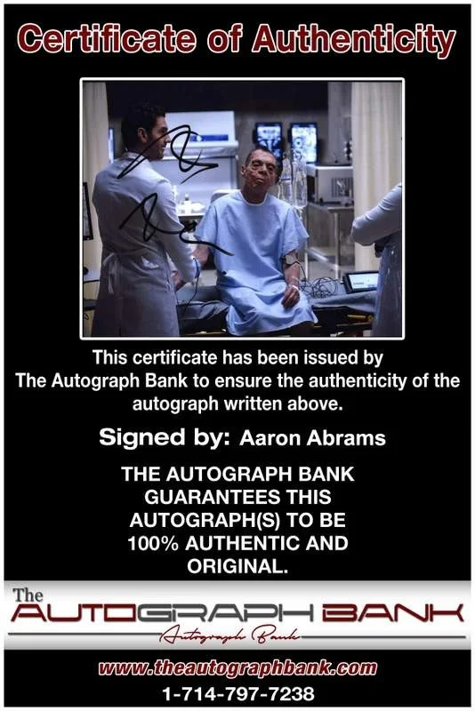Aaron Abrams — Aaron Abrams signed celebrity 8x10 photo W/Cert Autograph 0004, изображение 2