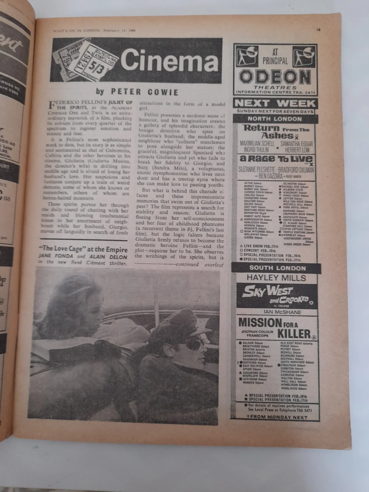 What's On In London 'Bunny Lake is Missing' February 1966, изображение 3