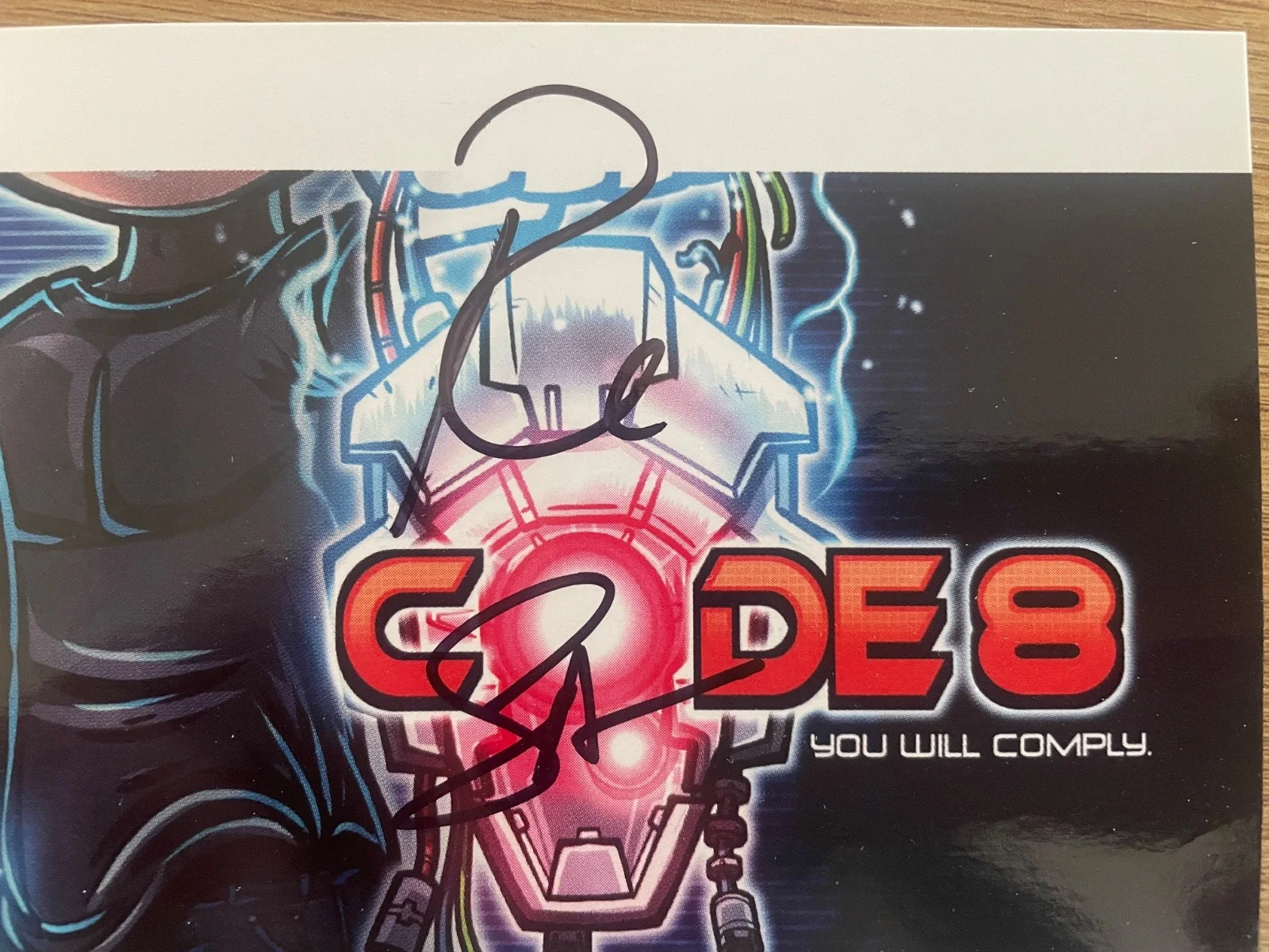 Code 8 Movie Signed Postcode - Stephen & Robbie Amell, image 2