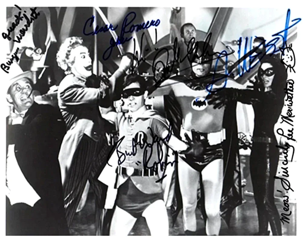 BATMAN CAST — 1966 BATMAN TV SHOW CAST SIGNED 8.5X11 PHOTO ALL SIGNATURES AUTOGRAPH REPRINT