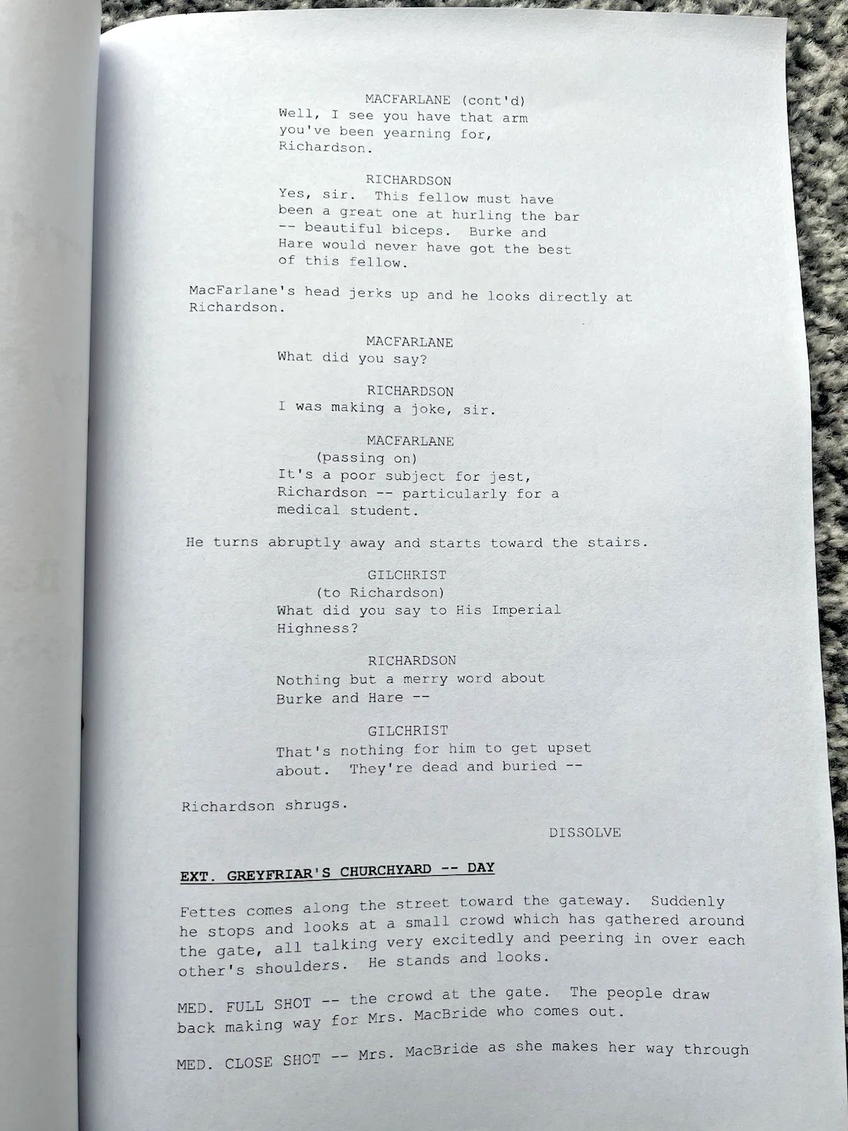 The Body Snatcher (1945) Film Screenplay / Script. Boris Karloff, Bela Lugosi., image 2