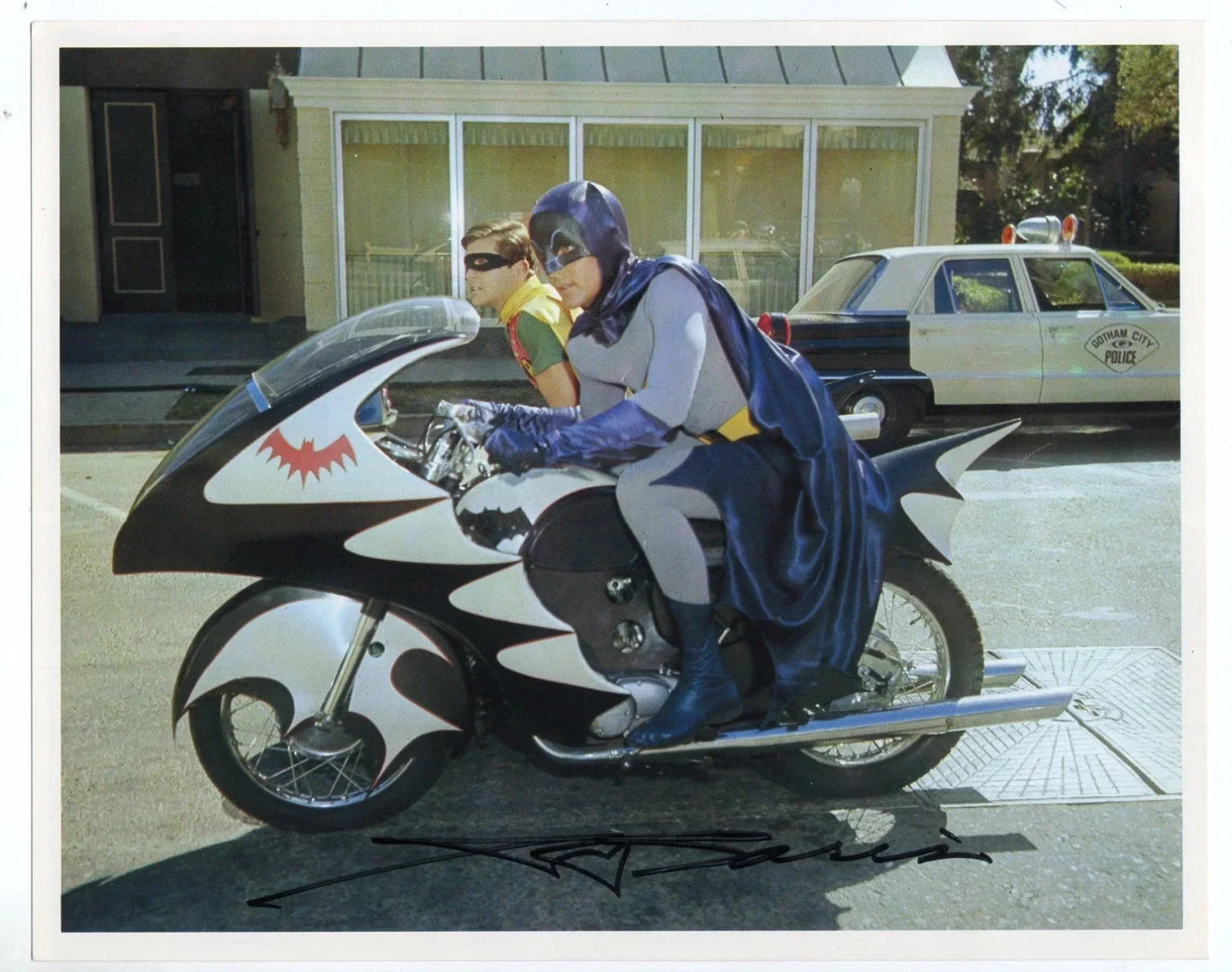 GEORGE BARRIS — 1966 BATMAN TV SHOW CAST SIGNED 8.5X11 PHOTO GEORGE BARRIS AUTOGRAPH REPRINT