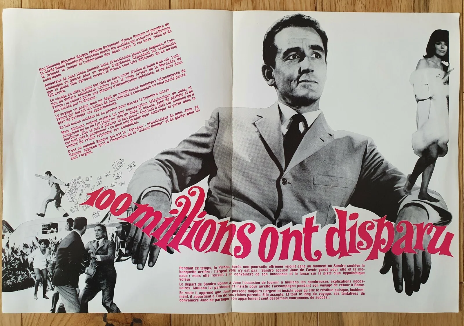100 MILLIONS ONT DISPARU - VINTAGE ORIGINAL 1963 FRENCH PRESSBOOK - JOAN COLLINS, изображение 2