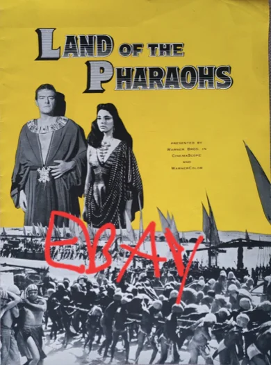 LAND OF THE PHARAOHS - VINTAGE ORIGINAL 1954 BROCHURE & AD ARTWORK JOAN COLLINS, изображение 2