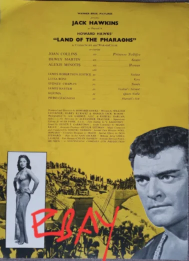 LAND OF THE PHARAOHS - VINTAGE ORIGINAL 1954 BROCHURE & AD ARTWORK JOAN COLLINS, изображение 4