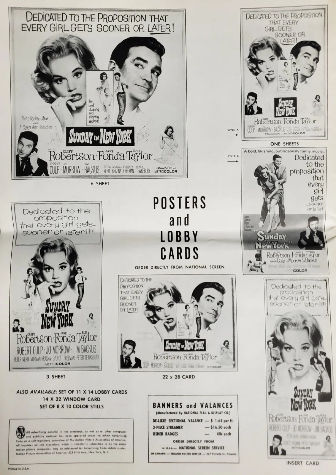 SUNDAY IN NEW YORK - VINTAGE 1963 US PRESSBOOK - JANE FONDA, ROD TAYLOR 16 PAGES, изображение 2