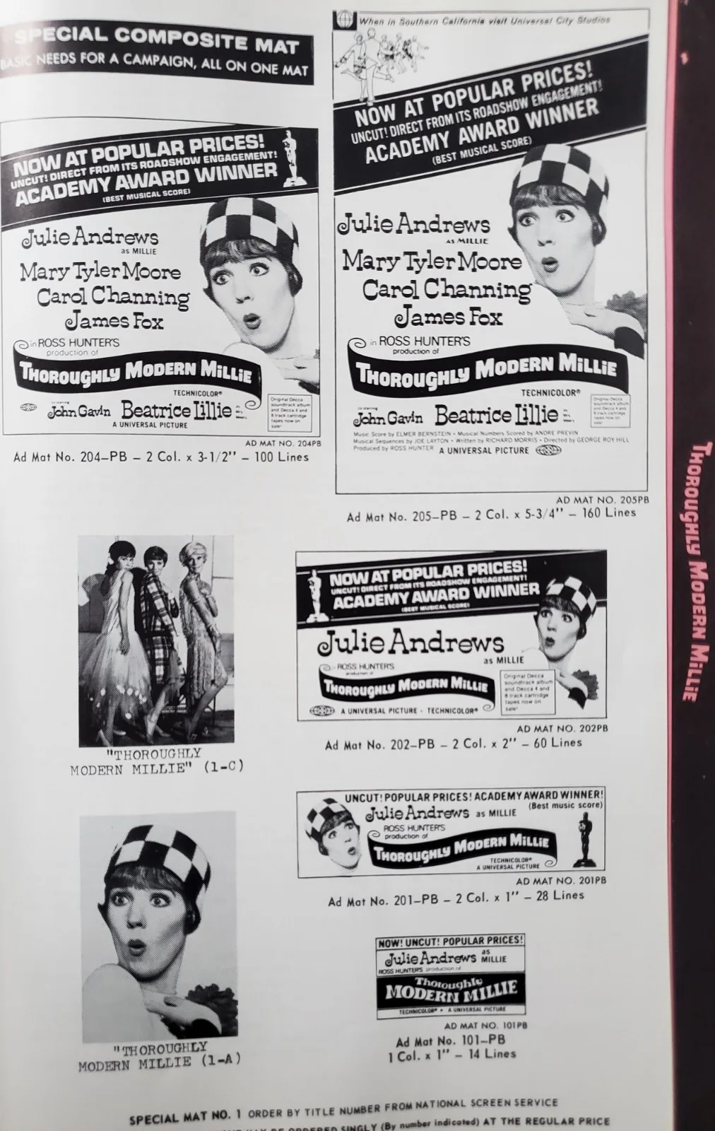 THOROUGHLY MODERN MILLIE - RARE VINTAGE 1967 US PRESSBOOK - JULIE ANDREWS, изображение 3