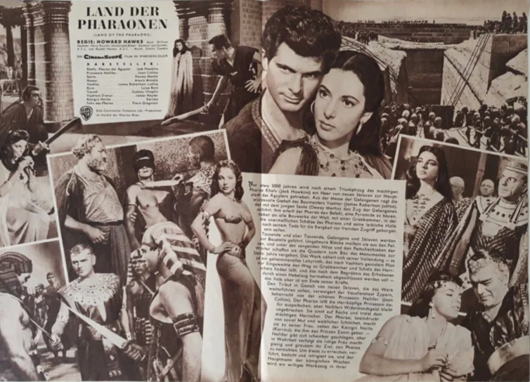 JOAN COLLINS - LAND OF THE PHARAOHS - VINTAGE ORIGINAL GERMAN FILM PROGRAM, image 2