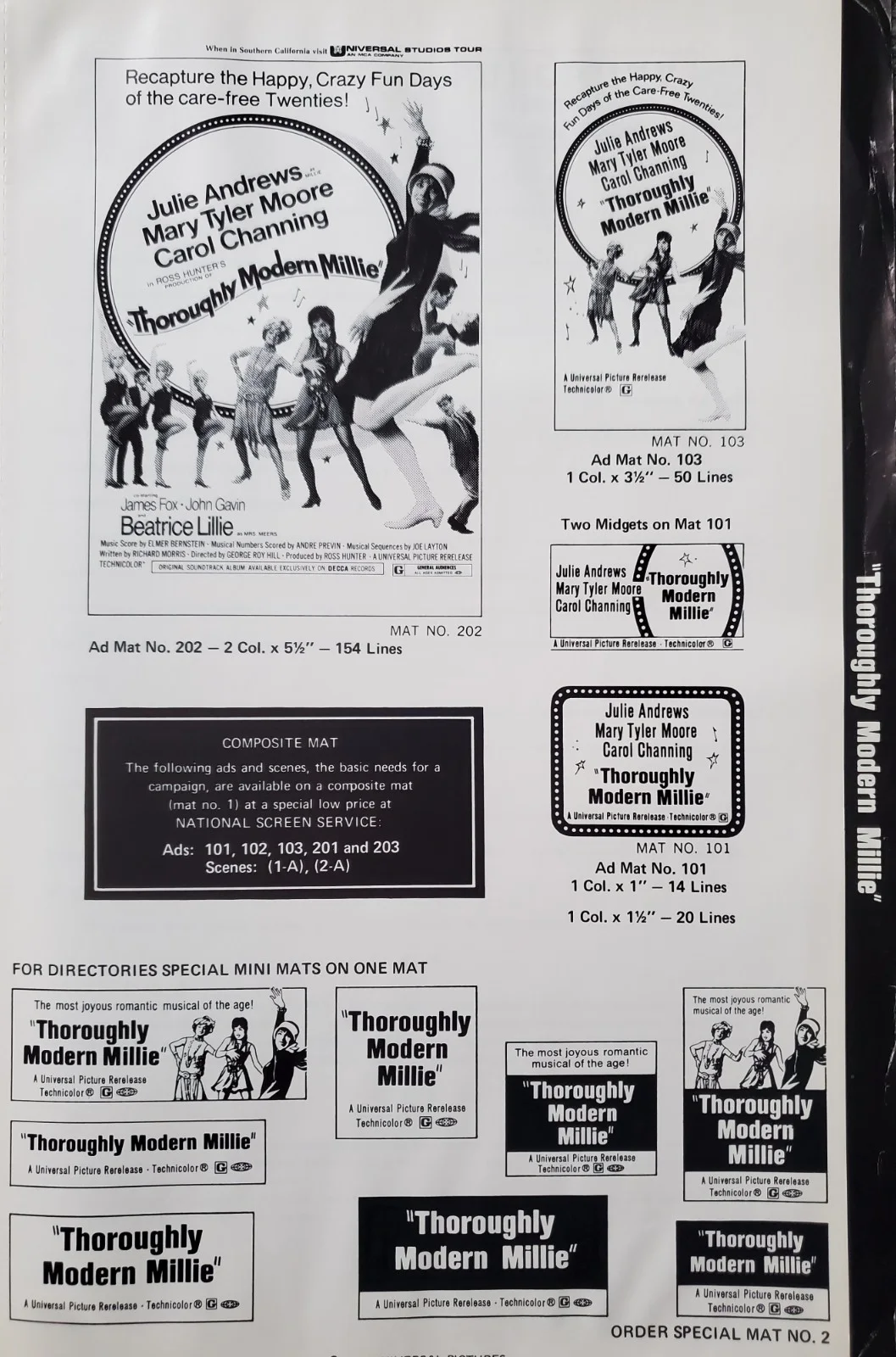 THOROUGHLY MODERN MILLIE - RARE VINTAGE 1972 US PRESSBOOK - JULIE ANDREWS, image 5