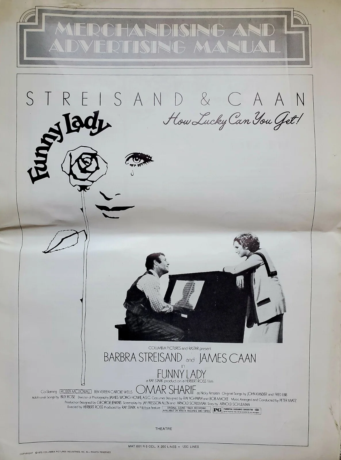STREISAND - FUNNY LADY - VINTAGE 1975 16 PAGE US PRESSBOOK PLUS 2 AD SUPPLEMENTS, image 2