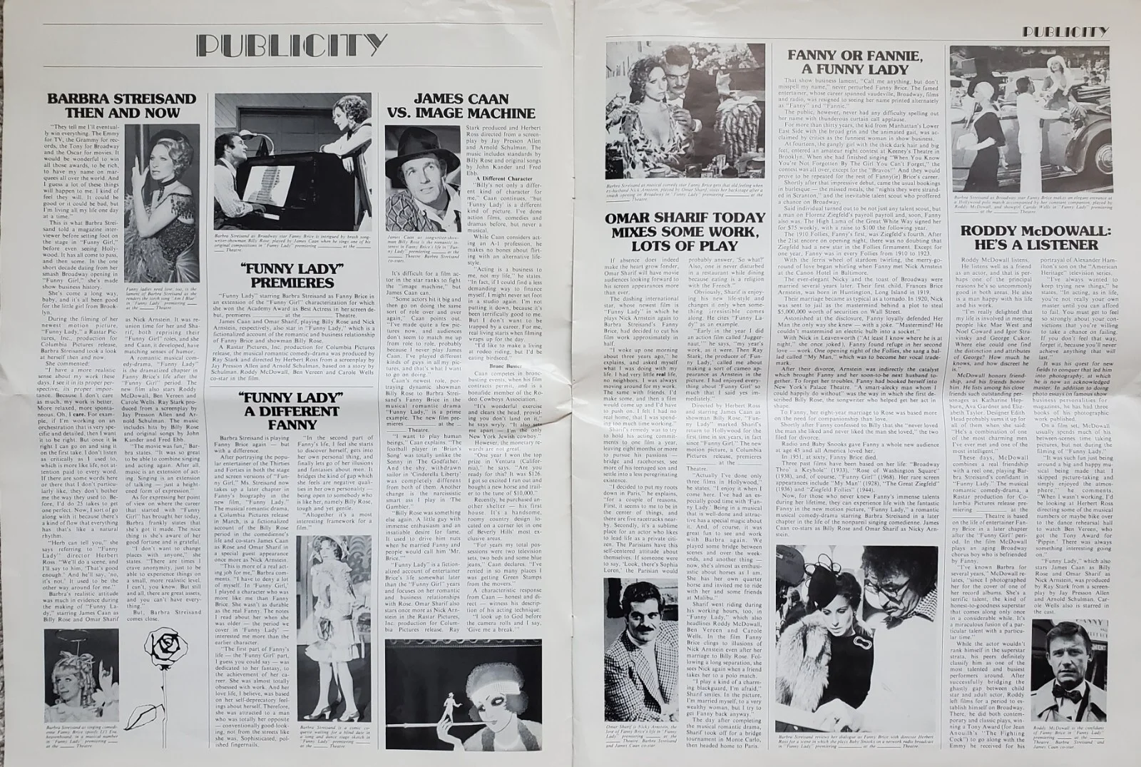 STREISAND - FUNNY LADY - VINTAGE 1975 16 PAGE US PRESSBOOK PLUS 2 AD SUPPLEMENTS, image 3