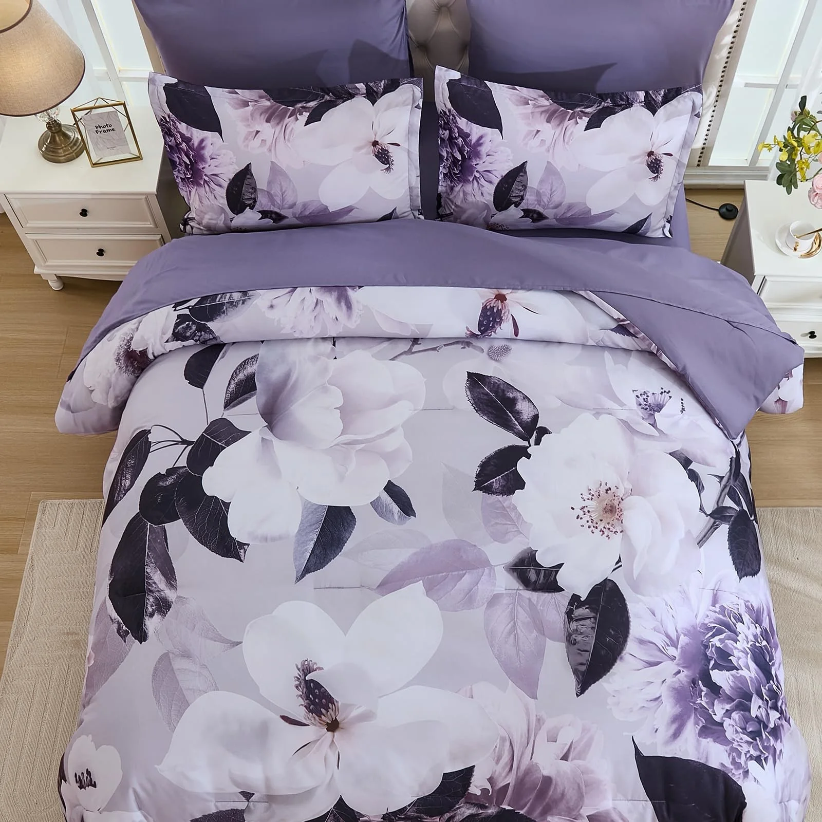 Mybedsoul King Size Comforter Set 7 Pieces, Bed in a Bag Soft Microfiber Bedd..., image 4