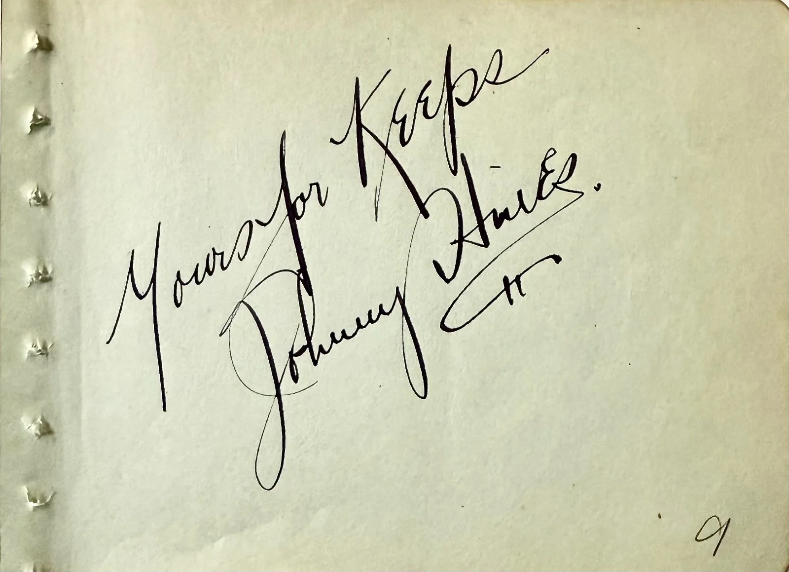 Johnny Hines — JOHNNY HINES Autograph Signed 4x5 ALBUM PAGE Little Johnny Jones SILENT FILM ERA, изображение 3