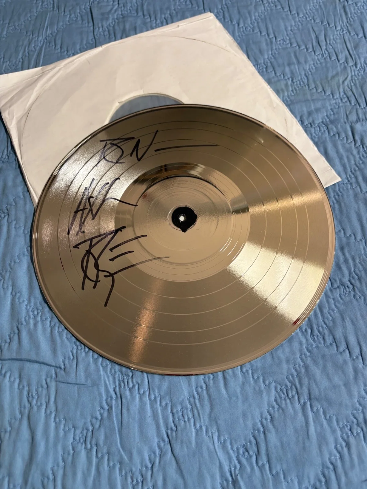 Axl Rose Guns N Roses Autographed Test Platinum Record see pics, image 2