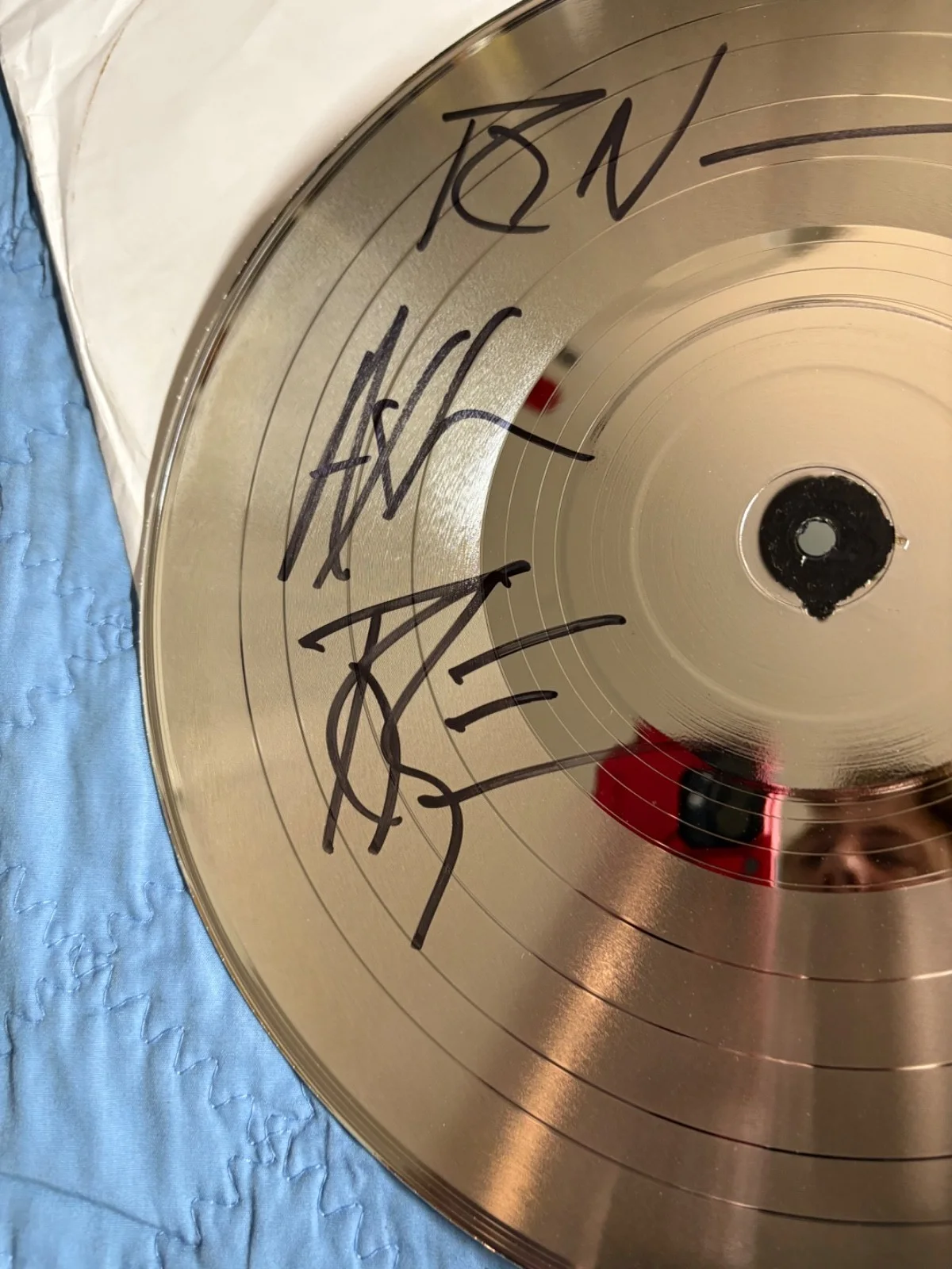 Axl Rose Guns N Roses Autographed Test Platinum Record see pics, image 3