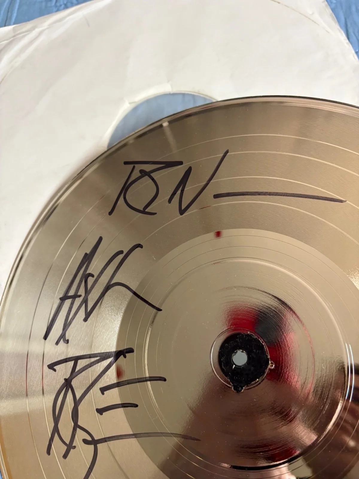 Axl Rose Guns N Roses Autographed Test Platinum Record see pics, image 5