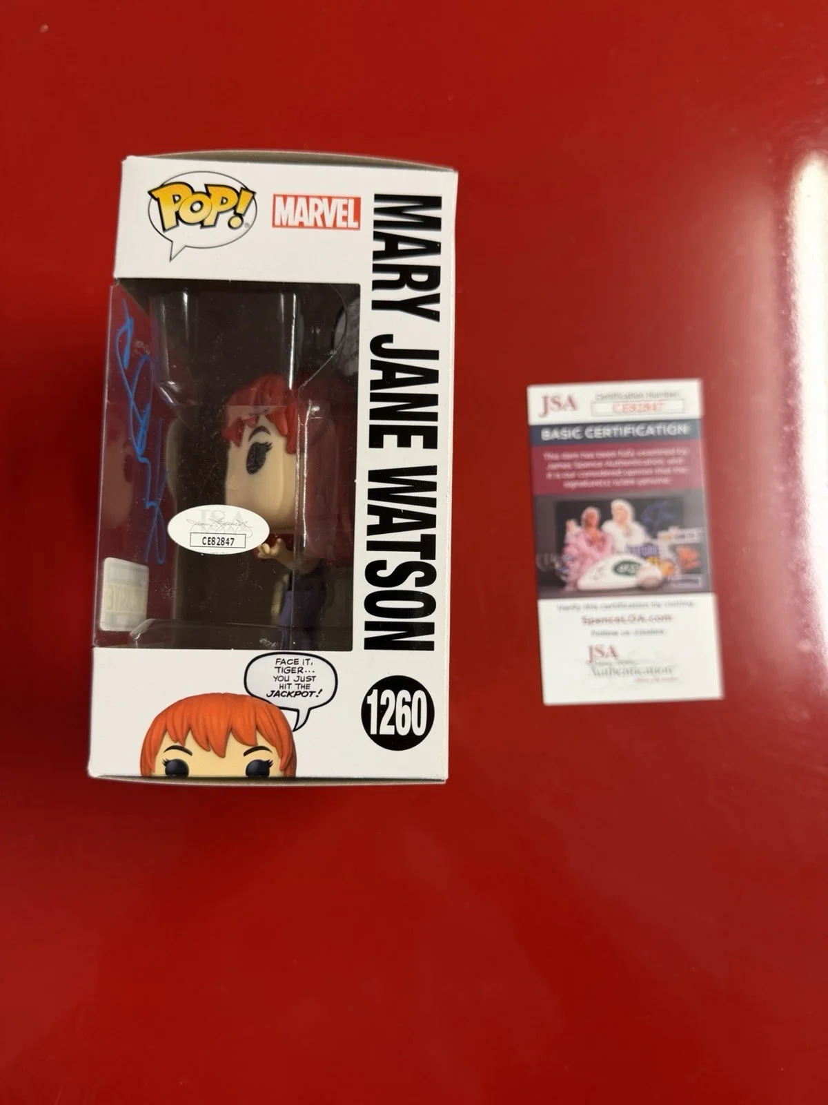 KIRSTEN DUNST — Kirsten Dunst Signed Mary Jane Watson Funko Pop 1260 Spider-Man JSA COA, изображение 3