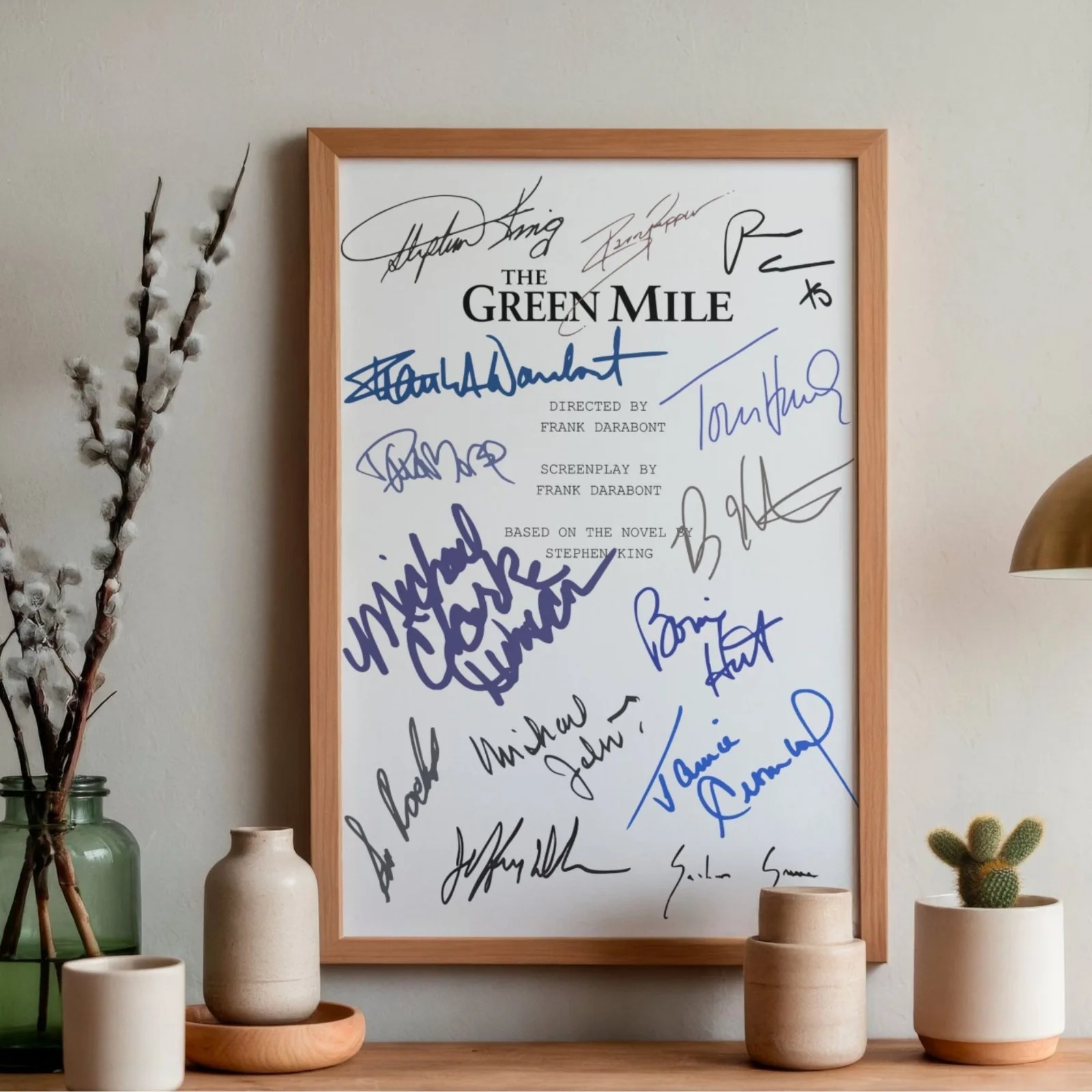 The Green Mile Inspired Poster A4 Pre-Printed Autograph Script Style Wall Art, image 2