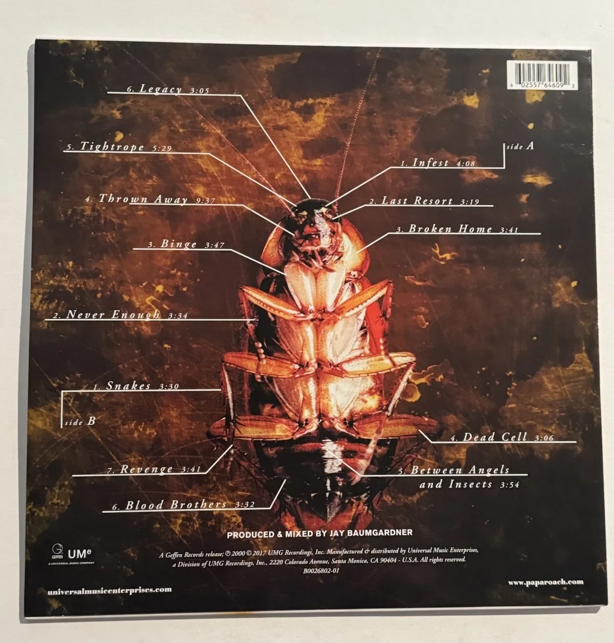 JACOBY SHADDIX HAND SIGNED LP VINYL RECORD ALBUM PAPA ROACH BAND LEAD SINGER COA, image 2
