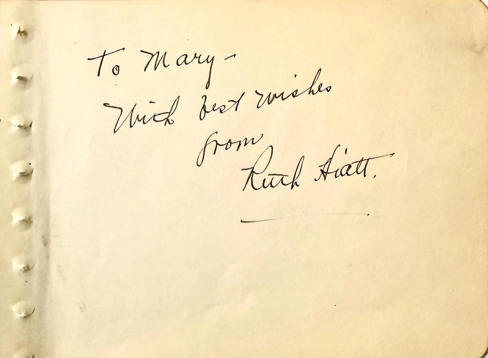 Ruth Hiatt — RUTH HIATT Signed Autographed 4x5 ALBUM PAGE Broadway Bill Little Papa HER MAN, image 3