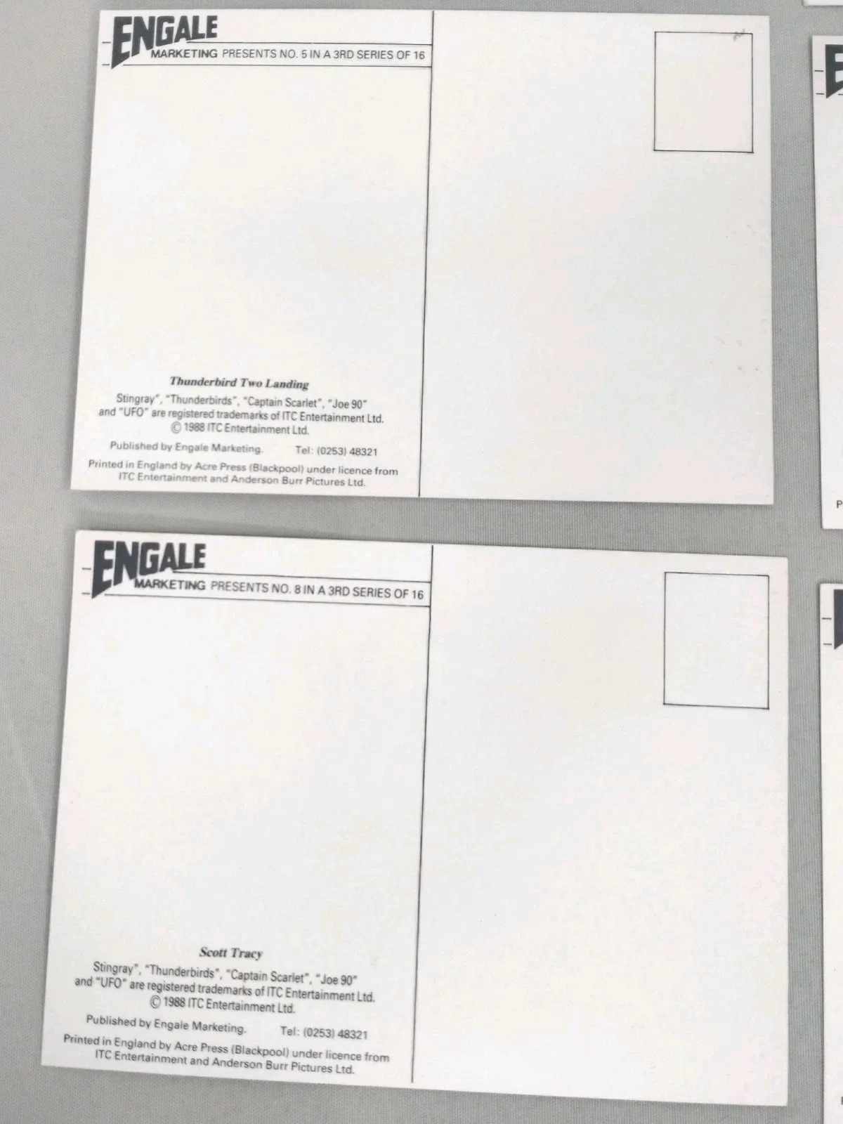 Gerry Anderson Engale series 3 Postcards 15 Of 16 (Missing Card No. 4) 1988, image 3