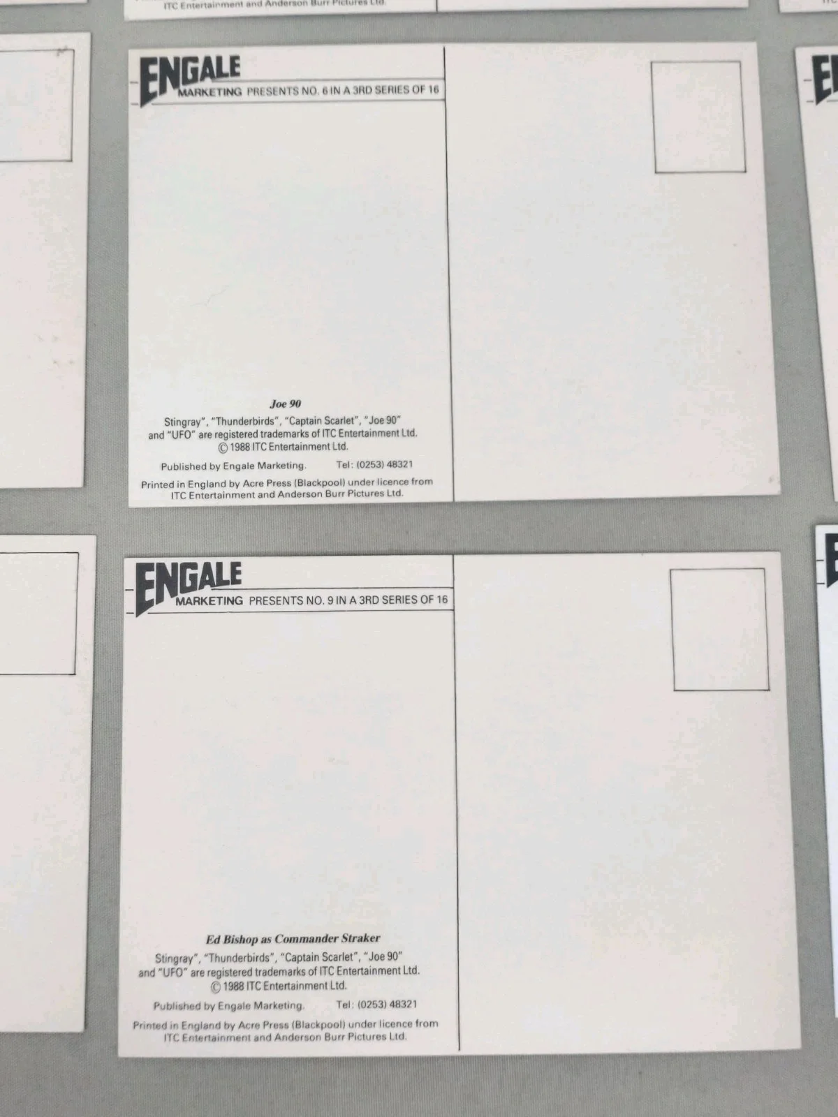 Gerry Anderson Engale series 3 Postcards 15 Of 16 (Missing Card No. 4) 1988, image 4