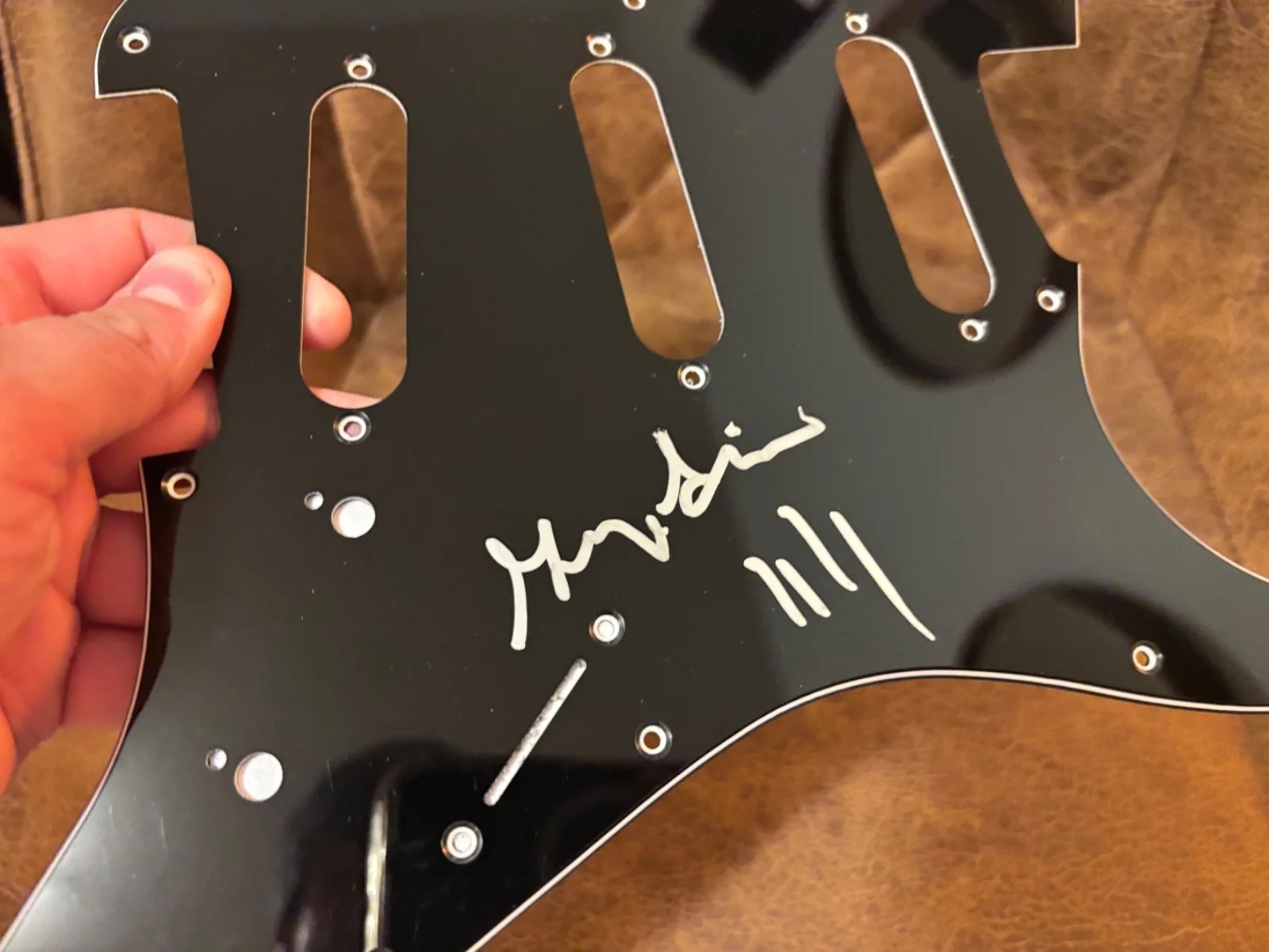 BLACK FLAG SIGNED AUTOGRAPHED GUITAR PICKGUARD GREG GINN RARE IN PERSON, изображение 2