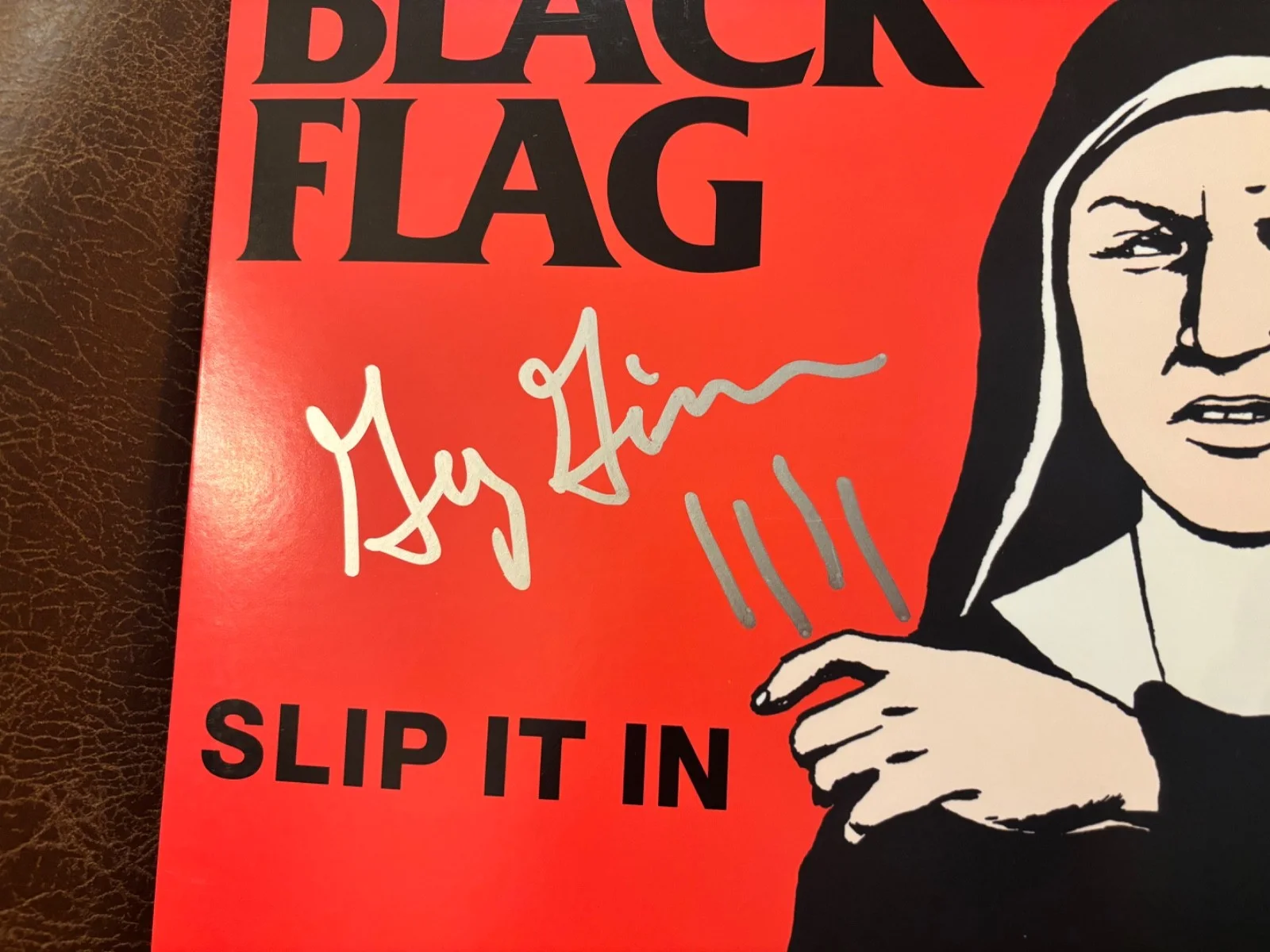 BLACK FLAG SIGNED AUTOGRAPHED LP VINYL SLP IT IN GREG GINN RARE IN PERSON, image 2