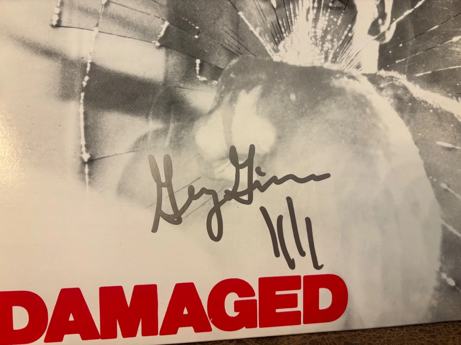 BLACK FLAG SIGNED AUTOGRAPHED LP VINYL DAMAGED GREG GINN RARE IN PERSON, изображение 2