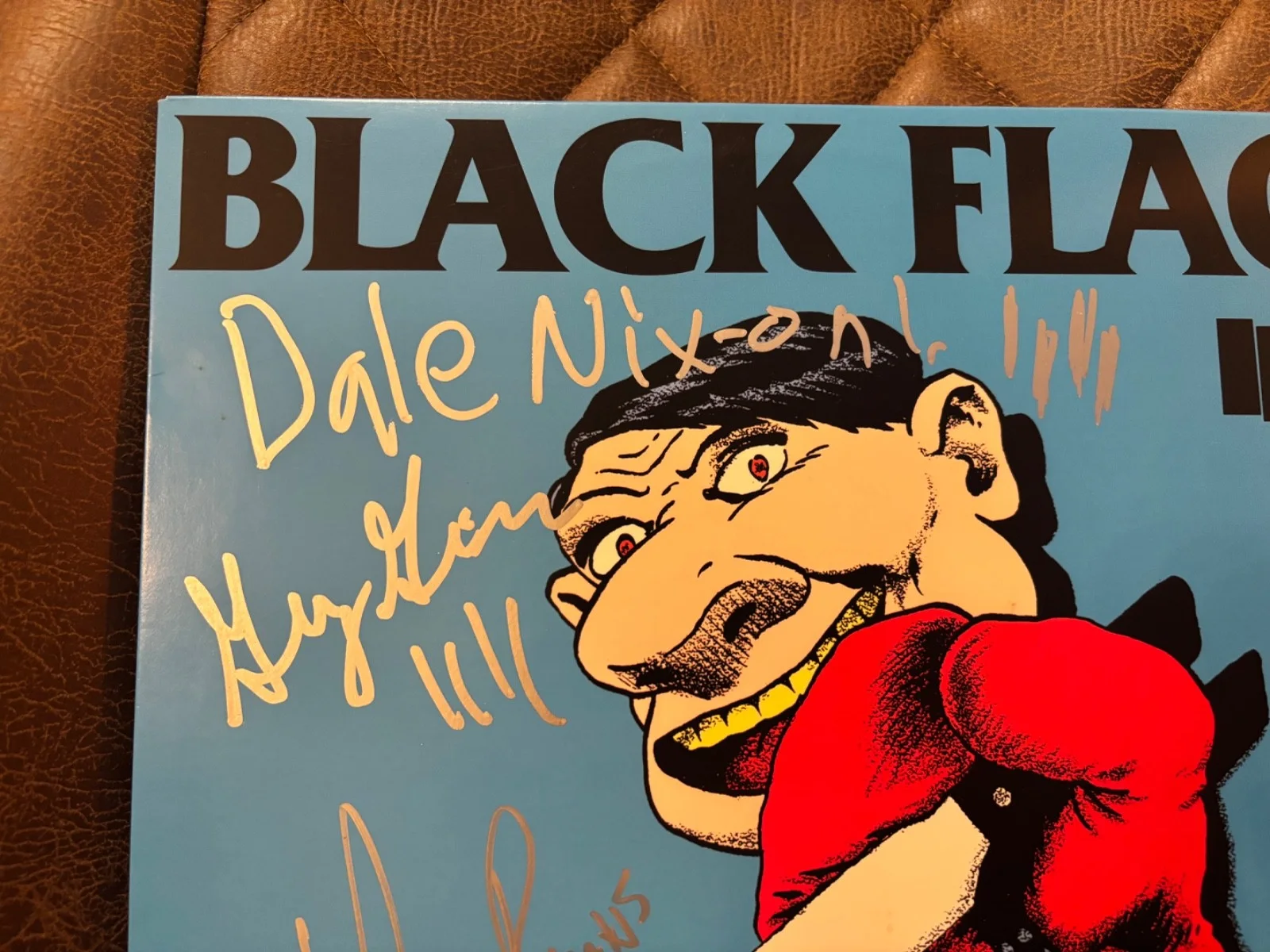 BLACK FLAG SIGNED AUTOGRAPHED MY WAR LP VINYL HENRY ROLLINS GREG GINN DALE NIXON, изображение 2