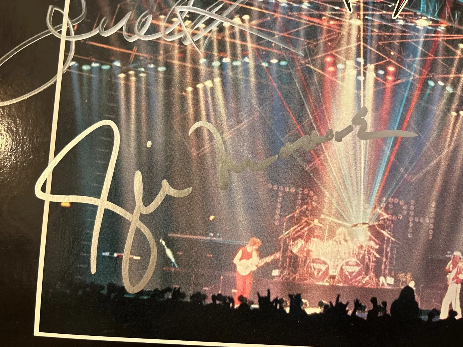 TRIUMPH SIGNED AUTOGRAPHED STAGES DOUBLE LP VINYL X2 RIK & GIL RARE PROOF, image 2