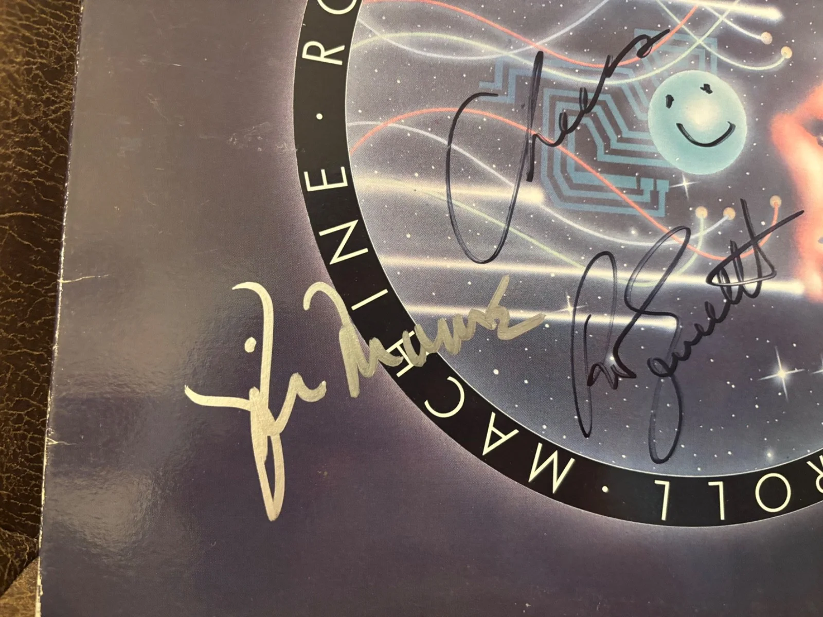 TRIUMPH SIGNED AUTOGRAPHED ROCK N ROLL MACHINE LP VINYL X2 RIK & GIL RARE PROOF, изображение 3