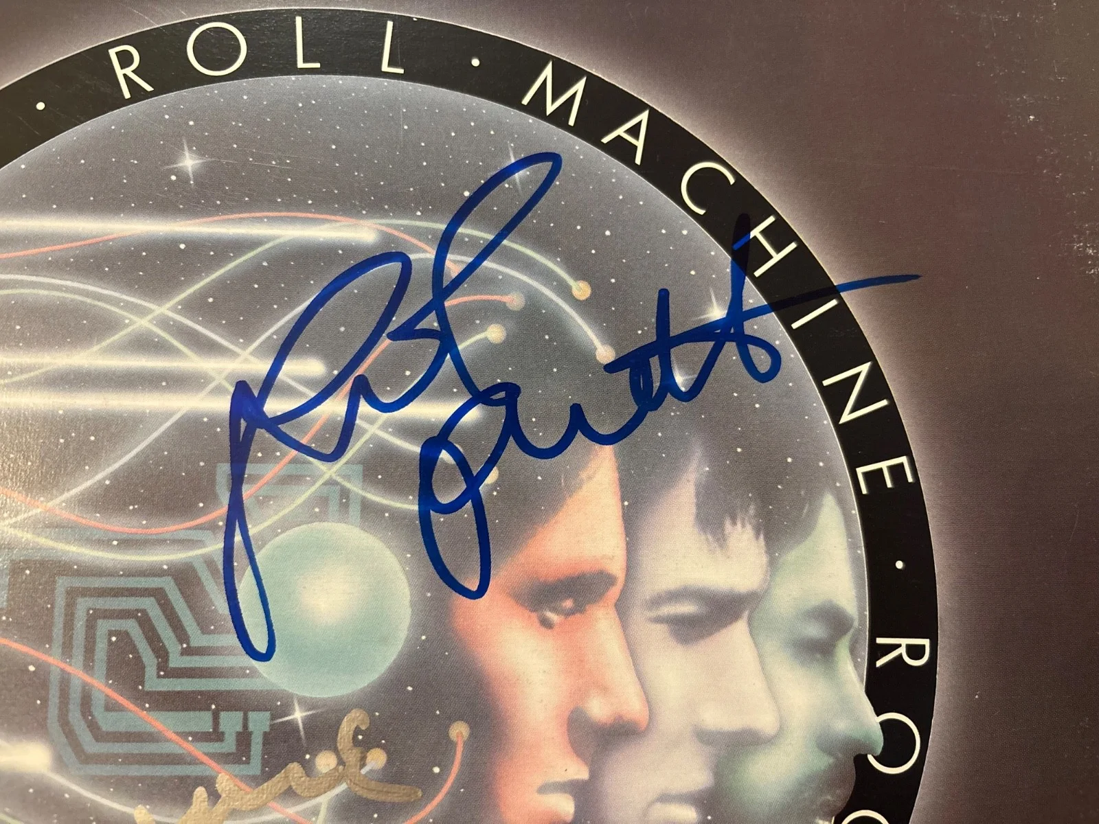 TRIUMPH SIGNED AUTOGRAPHED ROCK N ROLL MACHINE LP VINYL X2 RIK & GIL RARE PROOF, изображение 2