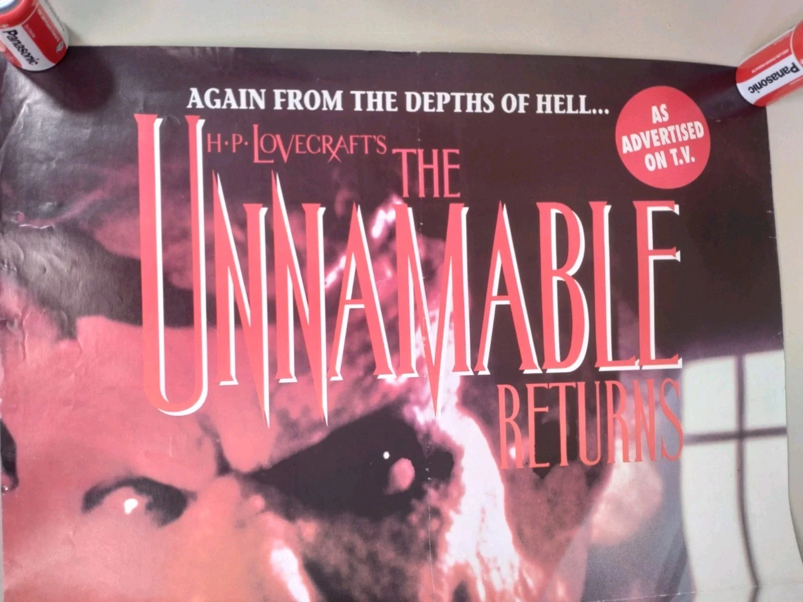 1988 HP Lovecraft The Unnamable Horror Movie Poster 23.25" X 16.5", изображение 2