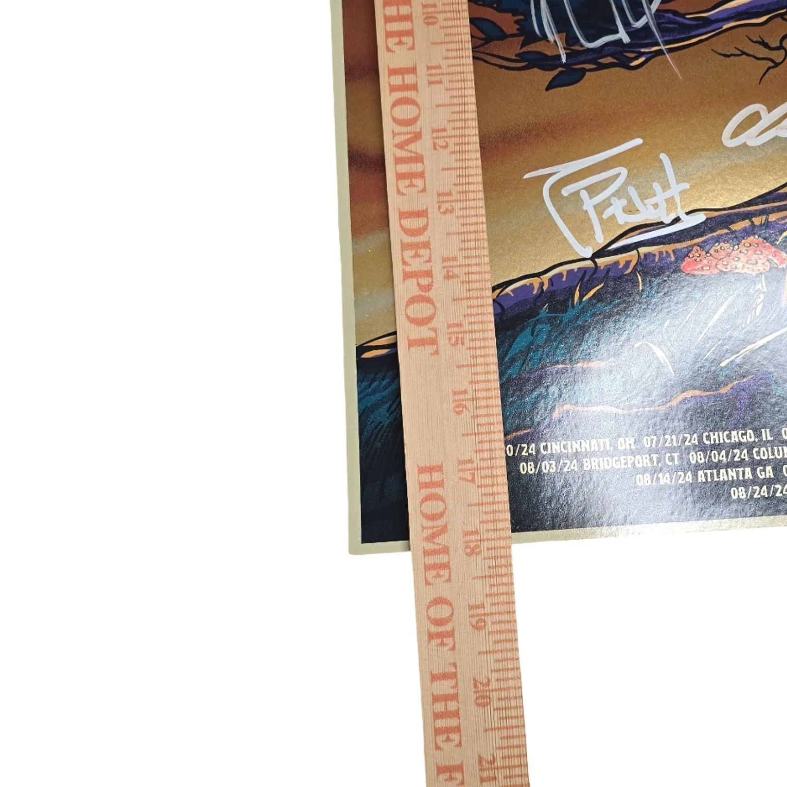 311 Unity Tour Gold Foil Autographed Signed Poster VIP 2024 Concert 23.5x18, изображение 4