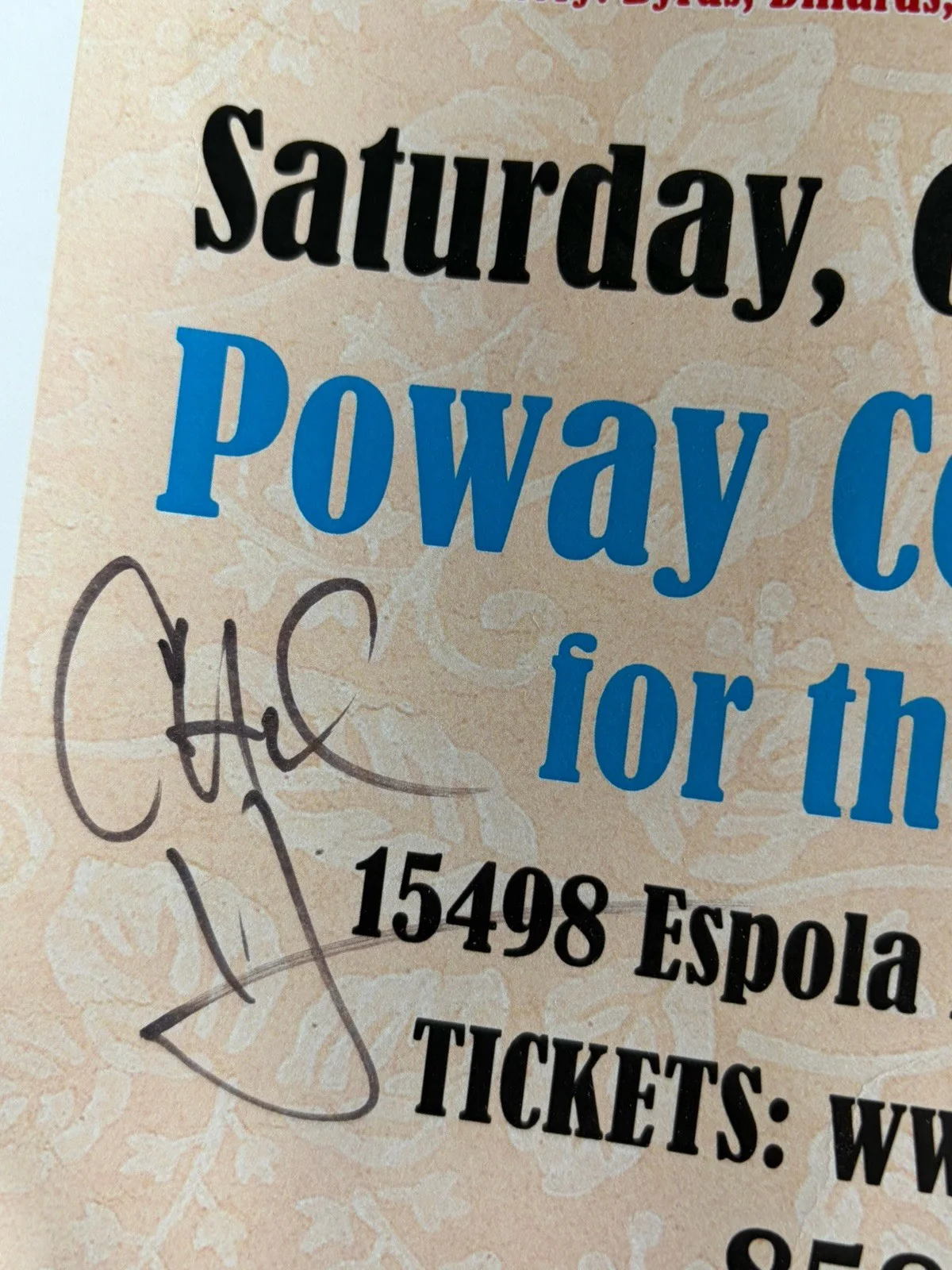 CHRIS HILLMAN HERB PEDERSEN SIGNED Concert Poster. Poway Preforming Arts Ca, изображение 2