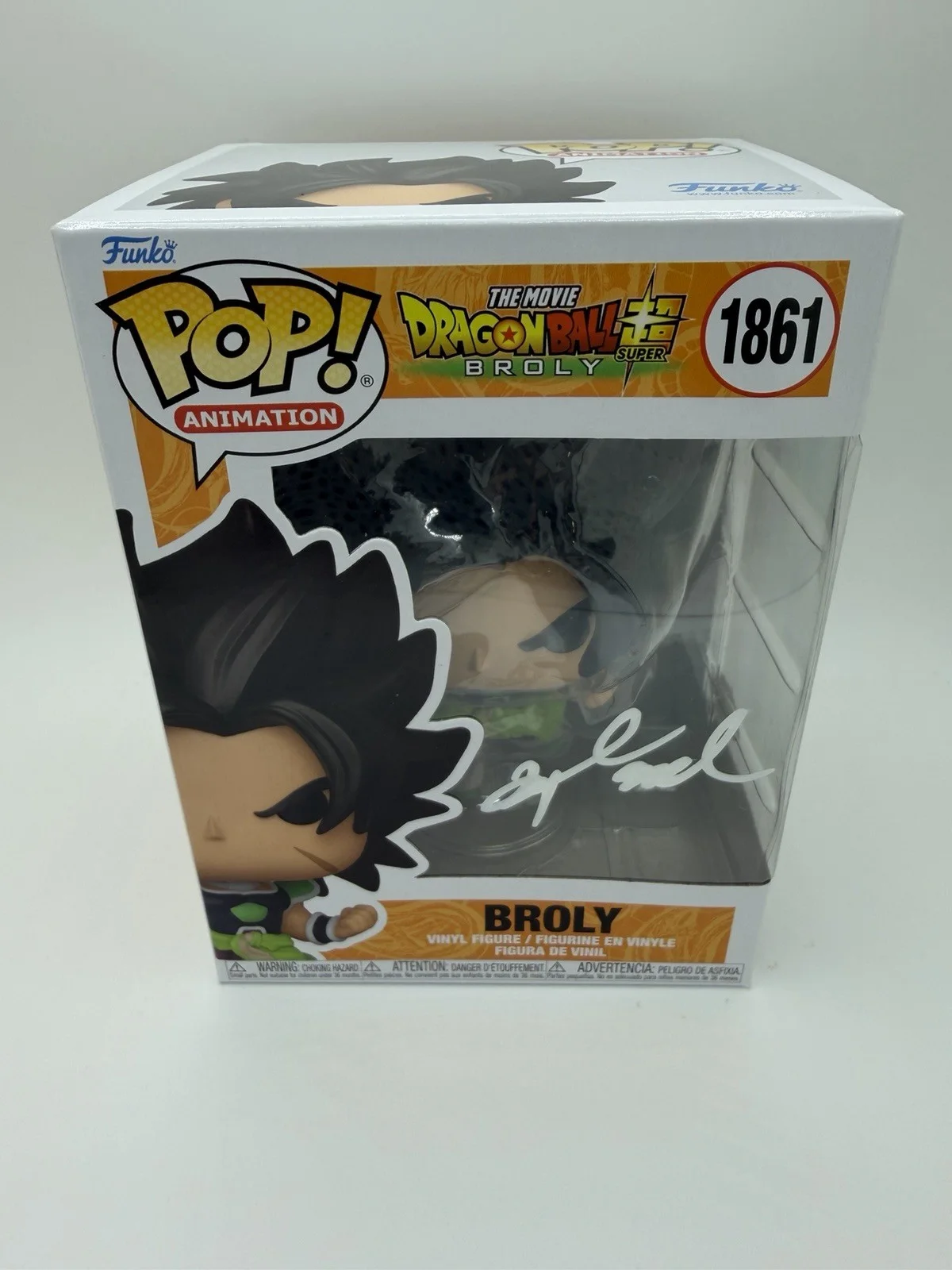 JOHNNY YONG BOSCH SIGNED BROLY FUNKO POP ‘DRAGON BALL SUPER’ +CN INSC. JSA COA, изображение 2