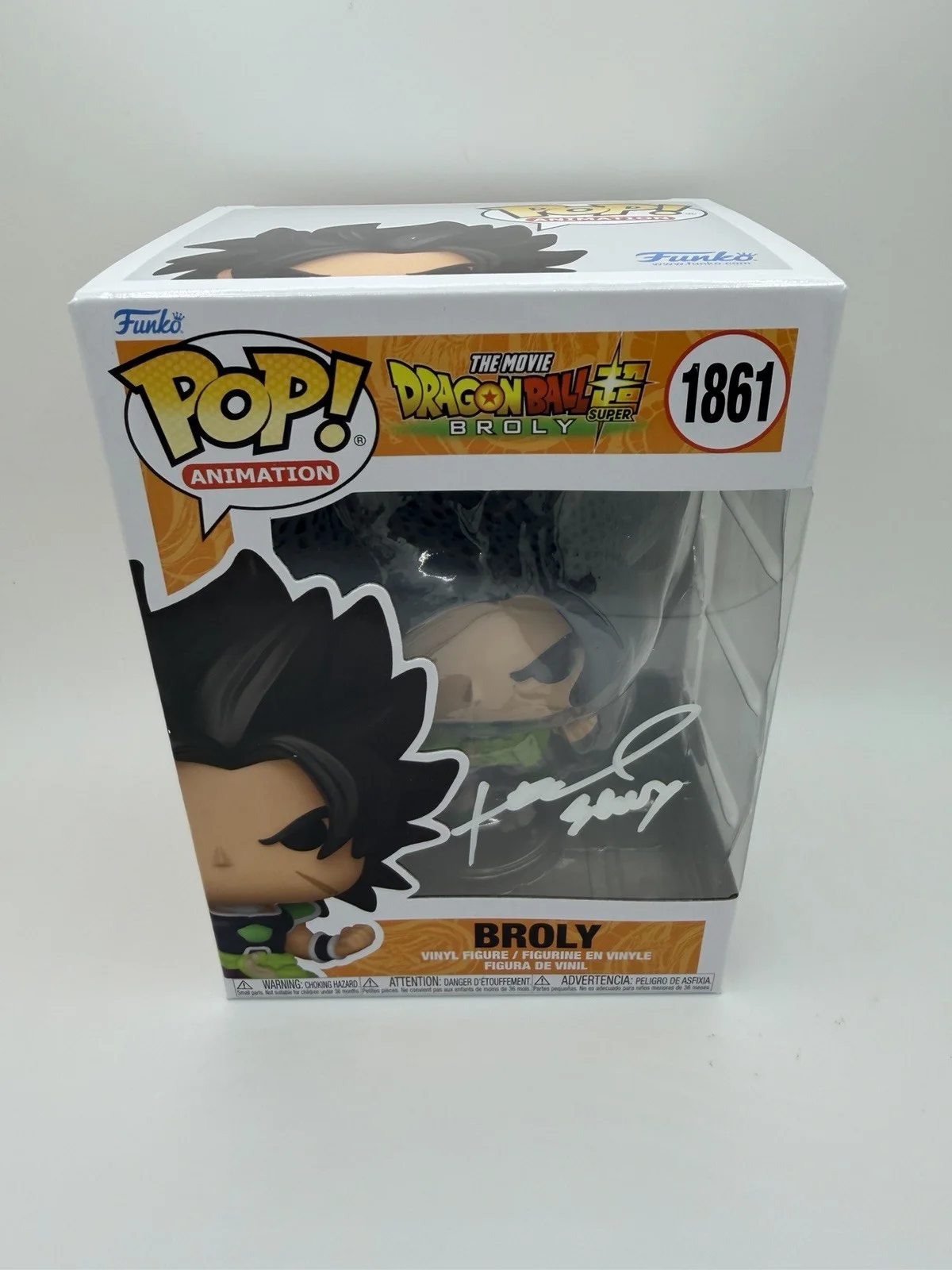 JOHNNY YONG BOSCH SIGNED BROLY FUNKO POP ‘DRAGON BALL SUPER’ +CN INSC. JSA COA, изображение 2