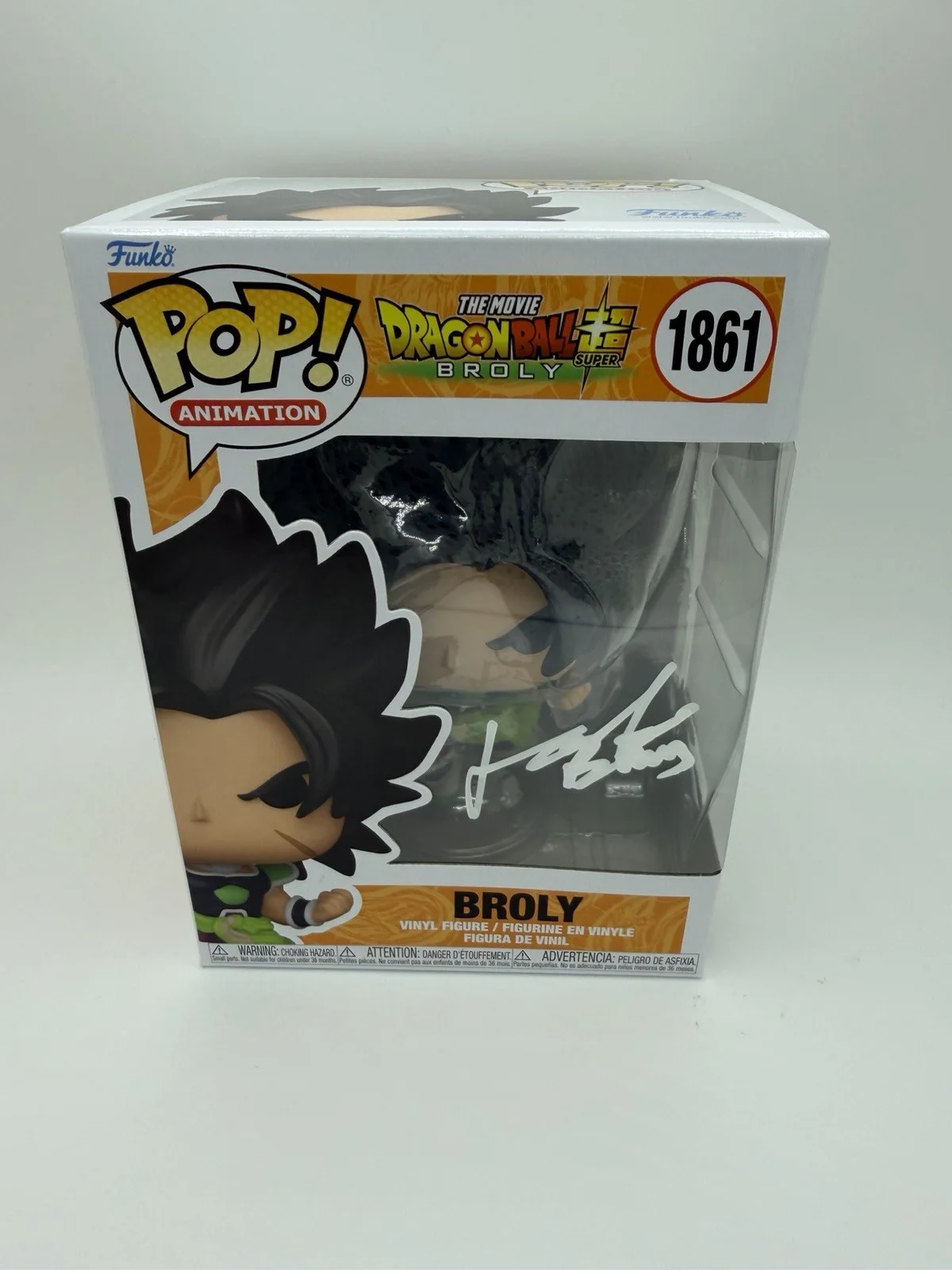 JOHNNY YONG BOSCH SIGNED BROLY FUNKO POP ‘DRAGON BALL SUPER’ +CN INSC. JSA COA, изображение 2