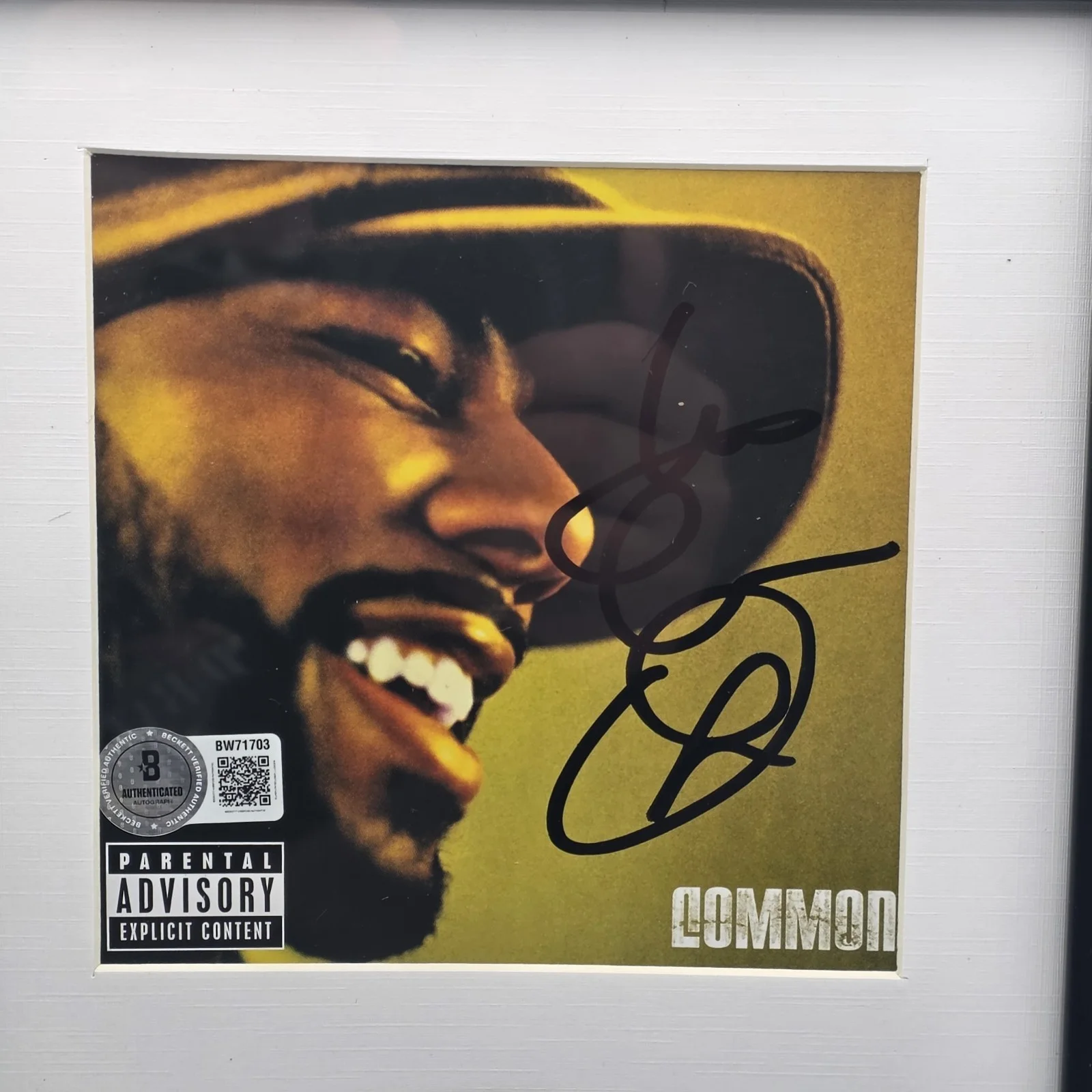 Common Rapper Signed BE CD Framed Beckett Music GO! Faithful, image 2