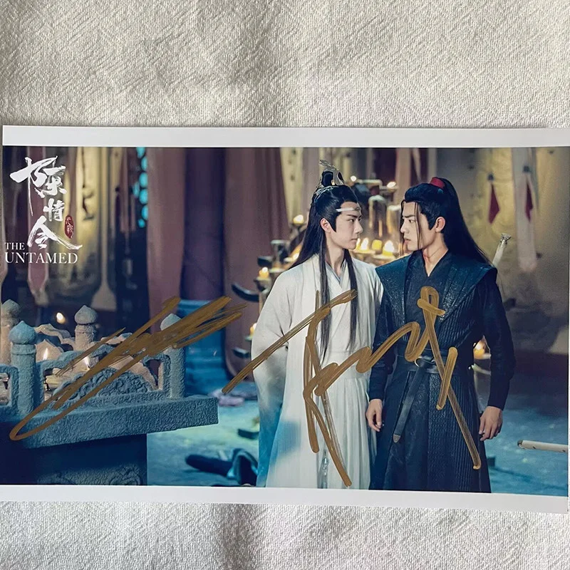 The Untamed Wei Wuxian Lan Wangji Wang Yibo Xiao Zhan Autographed Signed Photo, изображение 4