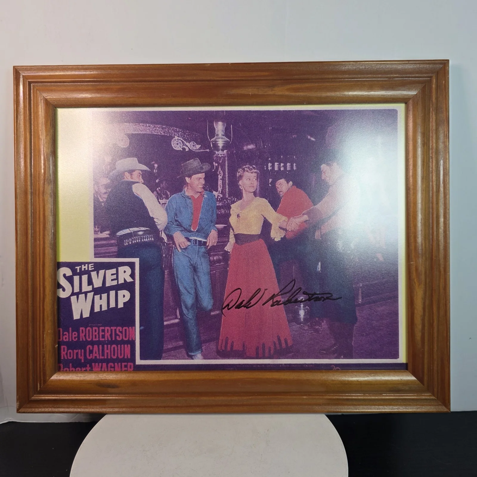 Dale Robertson — Dale Robertson Actor Signed Autograph 11x14 Photo The Silver Whip