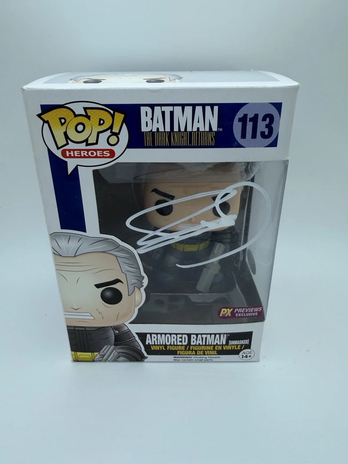 FRANK MILLER SIGNED BATMAN FUNKO POP ‘THE DARK KNIGHT RETURNS’ JSA COA, image 2